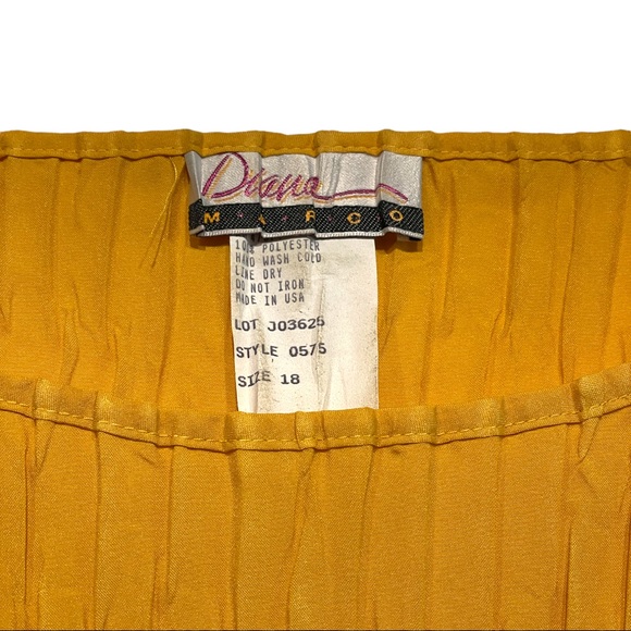Vintage 90s Plus Size Textured Golden Yellow Mustard Dolman Top Size 18 - Picture 7 of 10